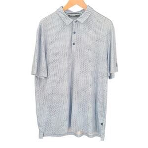 7 Diamonds Sand Hills golf men's polo shirt blue black design Sz Large athletic